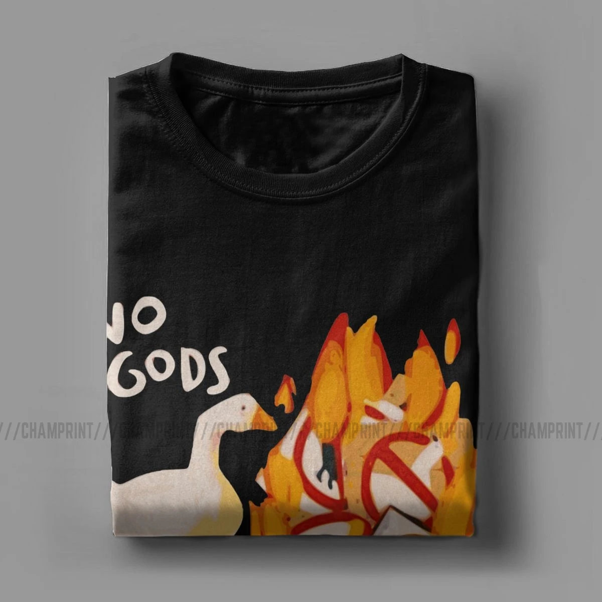 Men'S T-Shirts Untitled Goose Game No God No Masters Meme Funny Tee Shirt Short Sleeve T Shirts Crew Neck Clothes 5XL