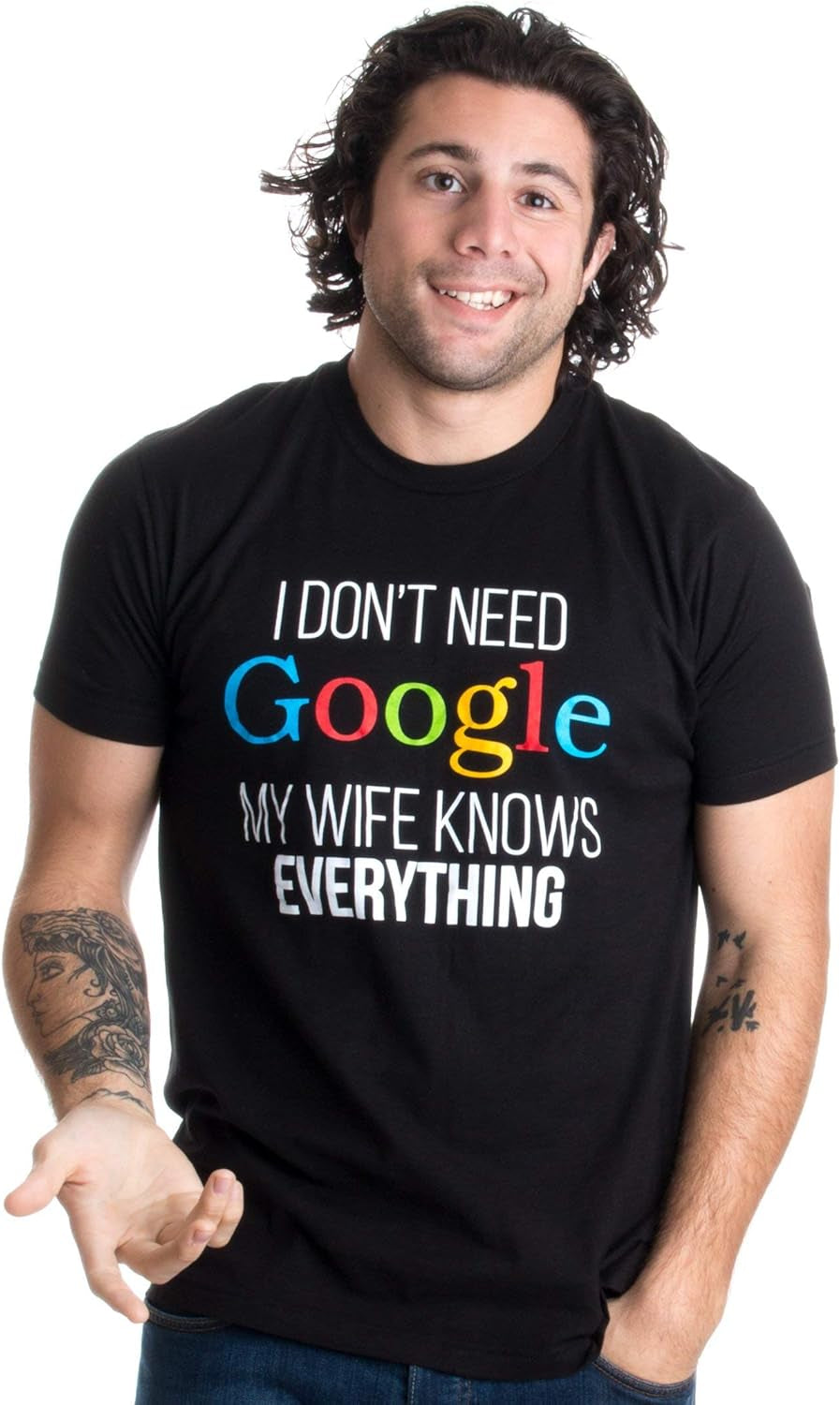My Wife Knows Everything! | Funny Husband Dad Groom T-Shirt