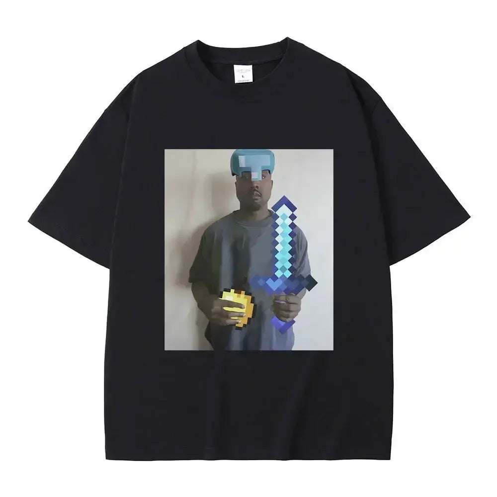 Funny Kanye West Meme T-Shirt Men'S Vintage Hip Hop Rap Style Tshirt Men Women Short Sleeve T Shirt Streetwear