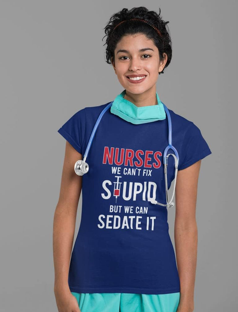 Funny Nurse Shirt for Women - ICU RN Gift Tee for Nursing Students, Hospital Staff or Nurses Week