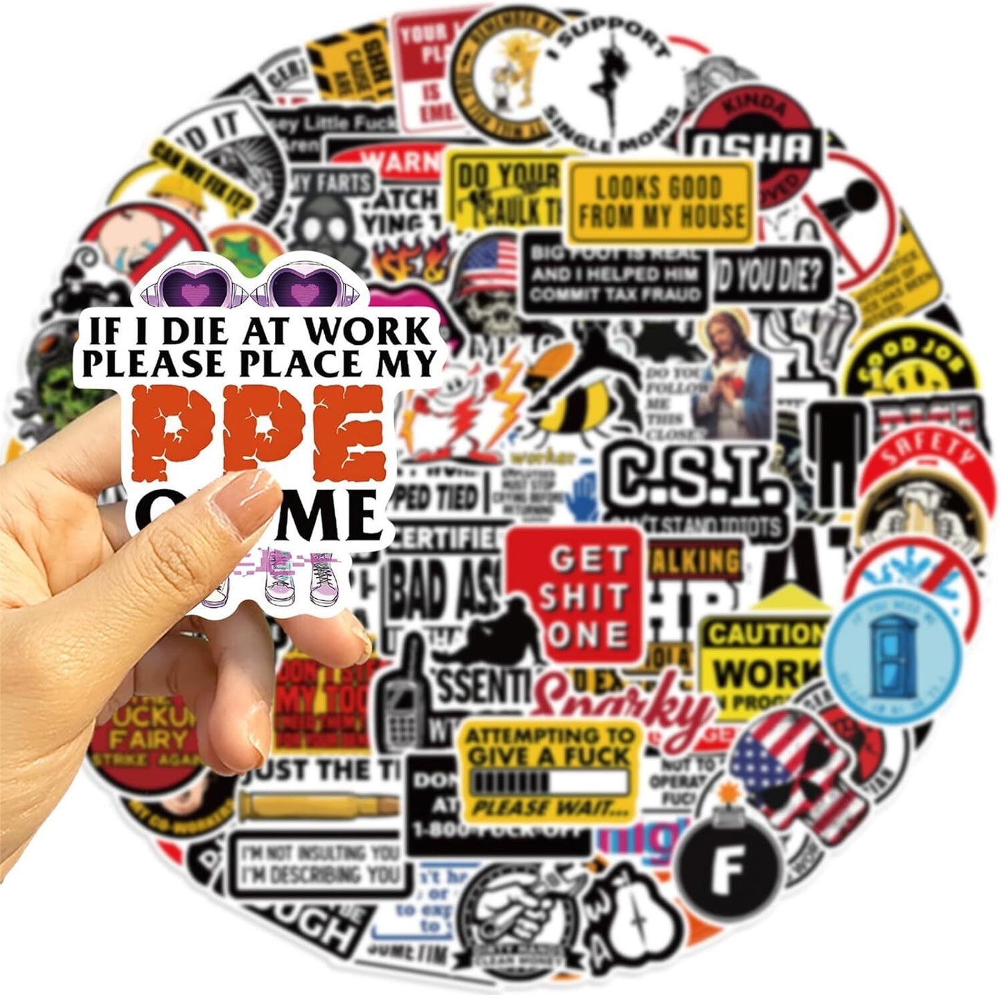 100 Pcs Funny Stickers for Adults (Dirty) Meme Water Bottles Sticker Pack Waterp