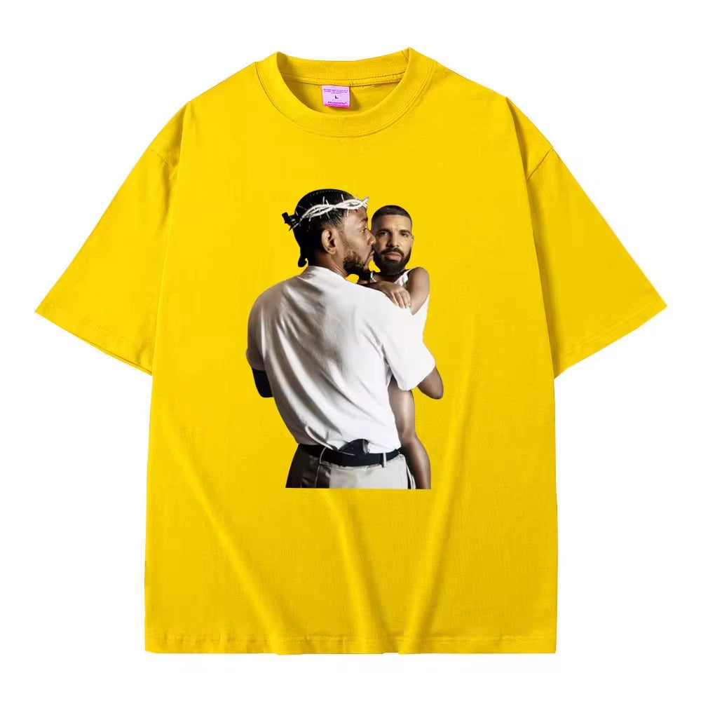 Streetwear Rapper Kendrick Lamar Drake Funny Meme T Shirt Mr Morale the Big Steppers Tee Men Women Hip Hop Casual Oversized Top