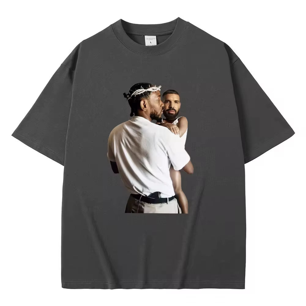 Streetwear Rapper Kendrick Lamar Drake Funny Meme T Shirt Mr Morale the Big Steppers Tee Men Women Hip Hop Casual Oversized Top