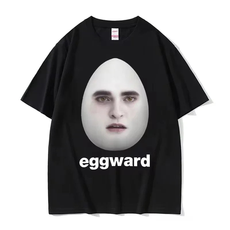 Hot Twilight Eggward Funny Meme T Shirt Edward Cullen Parody Humor Tshirt Men Women Casual Cotton Short Sleeve T-Shirt Tops