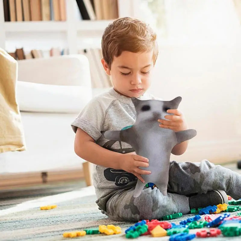 Happy Cat Plush Stuffed Animal Cat with Sound 11.8Inch Cute Cat Plush Interactive Cat Plush Stuffed Animal Happy Cat Kids Toys