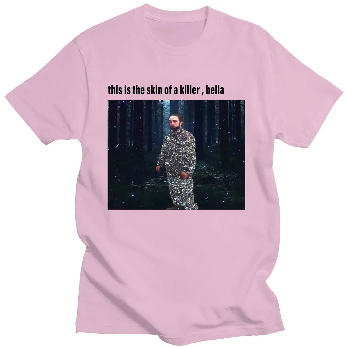 Funny Robert Pattinson Standing Meme T Shirt for Men Pure Cotton Tee Tops Vintage Rob Tshirt Short Sleeve Novelty T-Shirt
