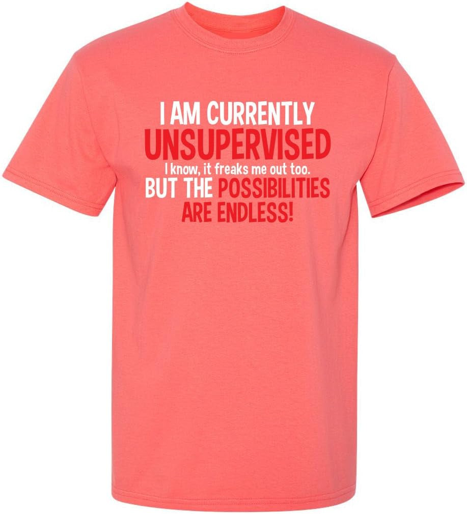 I'M Currently Unsupervised Novelty Graphic Sarcastic Funny T Shirt