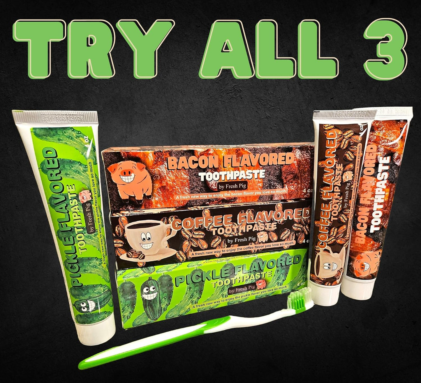 Bacon Toothpaste - Funny Gag Gift under $10 for Husbands, Coworkers, Men