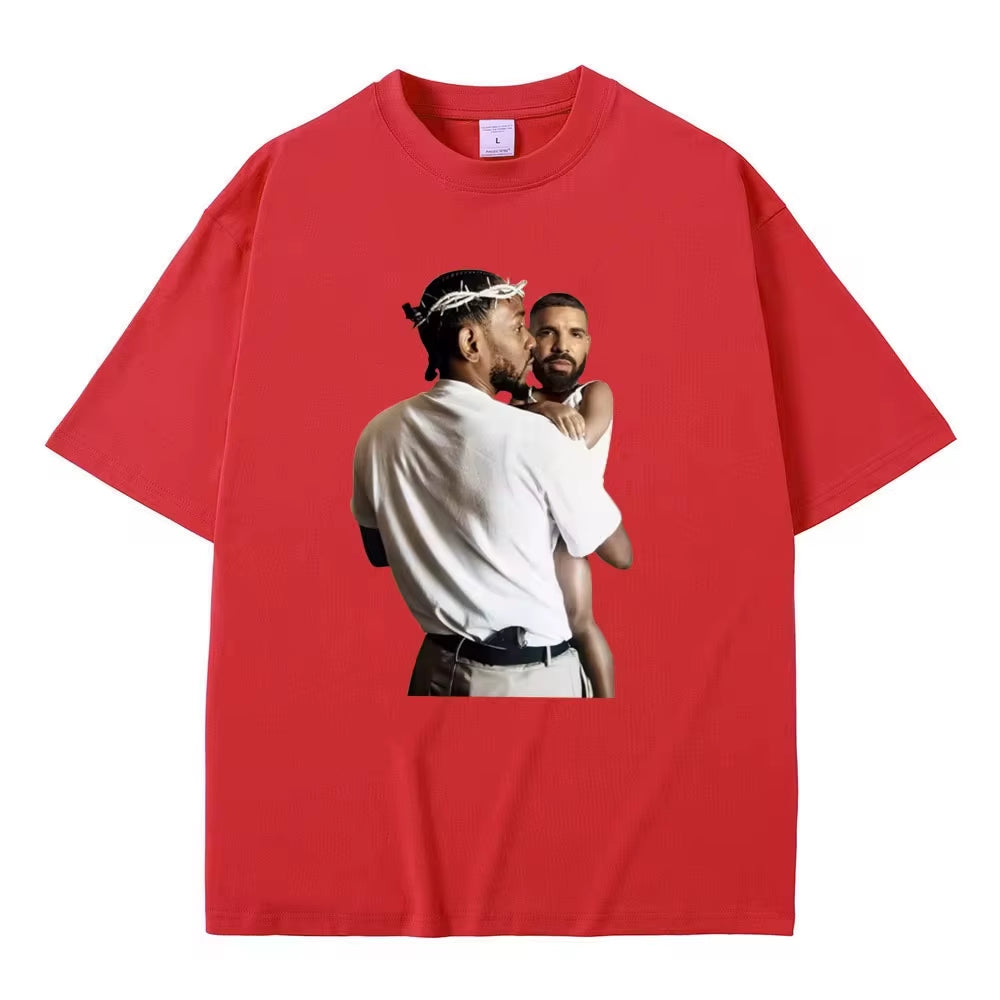 Streetwear Rapper Kendrick Lamar Drake Funny Meme T Shirt Mr Morale the Big Steppers Tee Men Women Hip Hop Casual Oversized Top