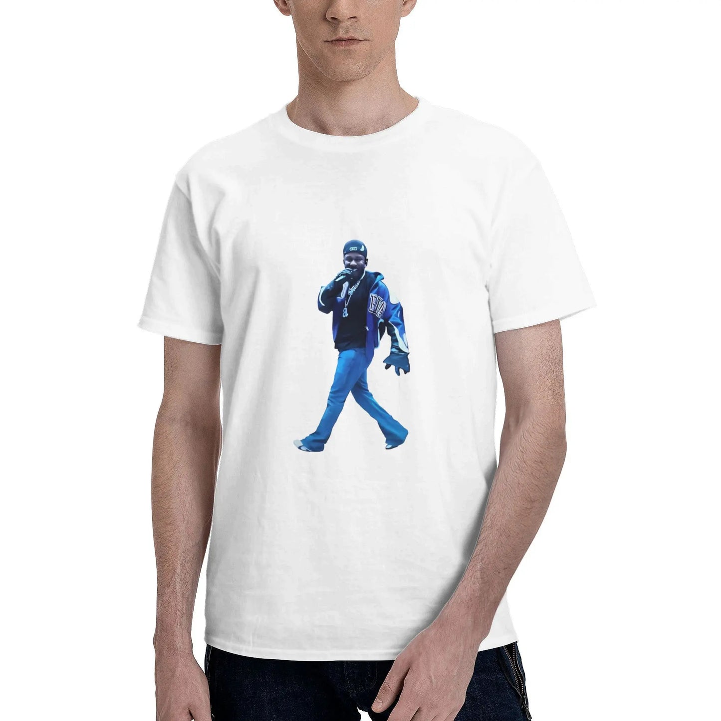 Rapper Kendrick Lamar Say Drake Meme Men T Shirt Vintage Tees Short Sleeve Crew Neck T-Shirt Cotton Printed Clothes