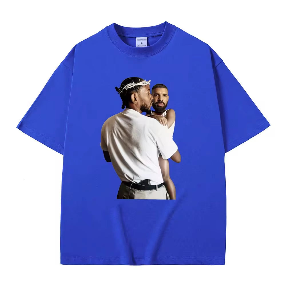 Streetwear Rapper Kendrick Lamar Drake Funny Meme T Shirt Mr Morale the Big Steppers Tee Men Women Hip Hop Casual Oversized Top