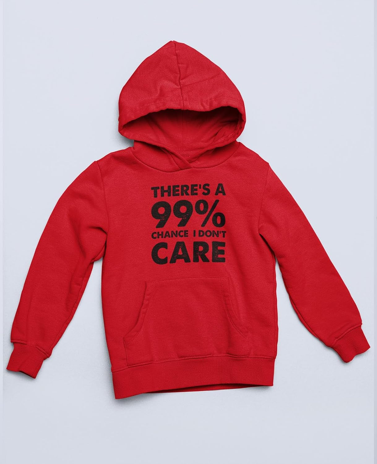 Funny Hoodie for Women and Teen Girls - 99% Chance I Don'T Care Pullover - Sarcastic Quote Gift