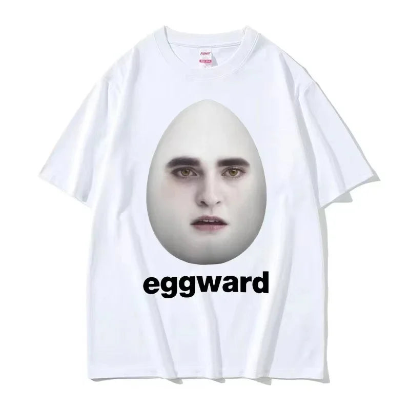 Hot Twilight Eggward Funny Meme T Shirt Edward Cullen Parody Humor Tshirt Men Women Casual Cotton Short Sleeve T-Shirt Tops