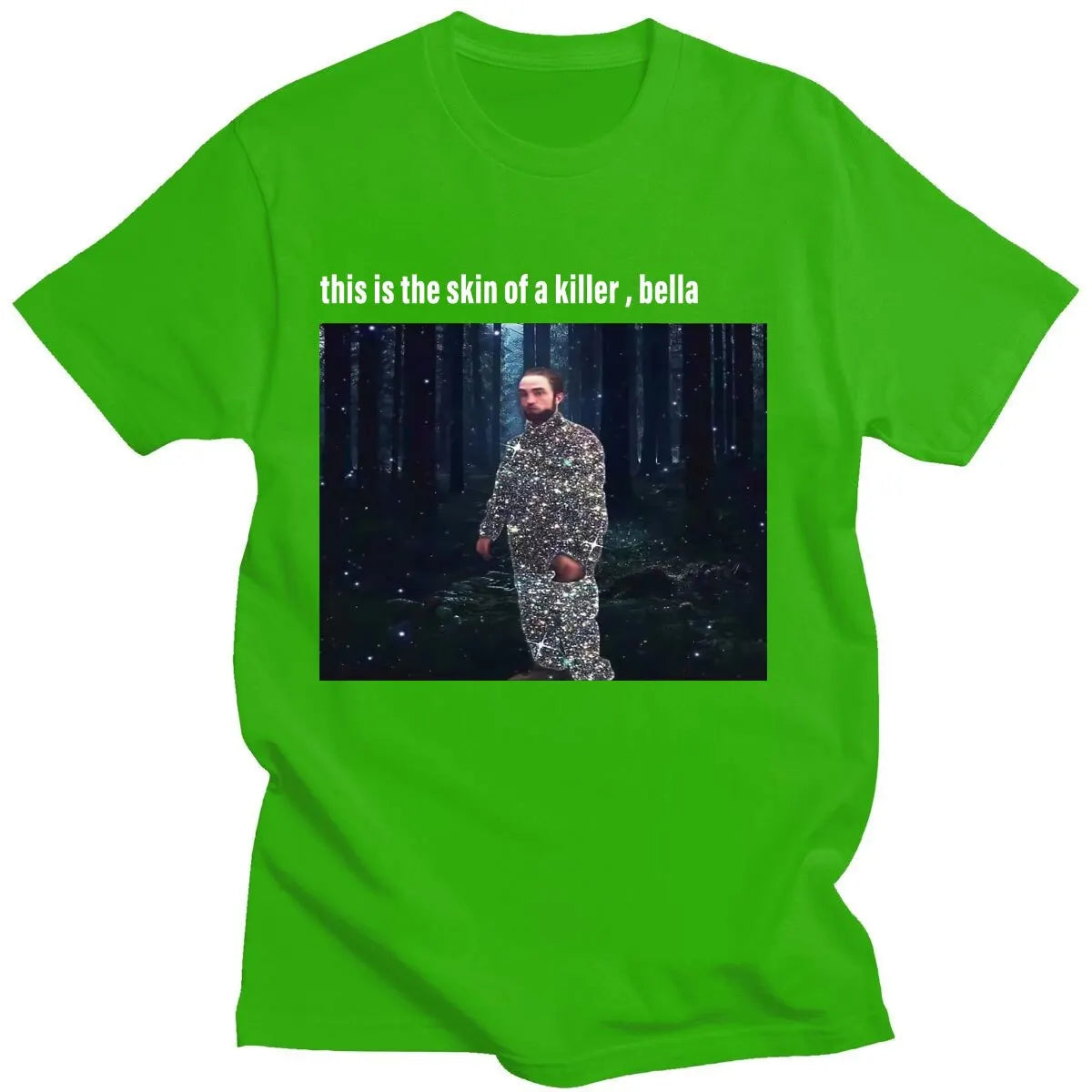 Funny Robert Pattinson Standing Meme T Shirt for Men Pure Cotton Tee Tops Vintage Rob Tshirt Short Sleeve Novelty T-Shirt