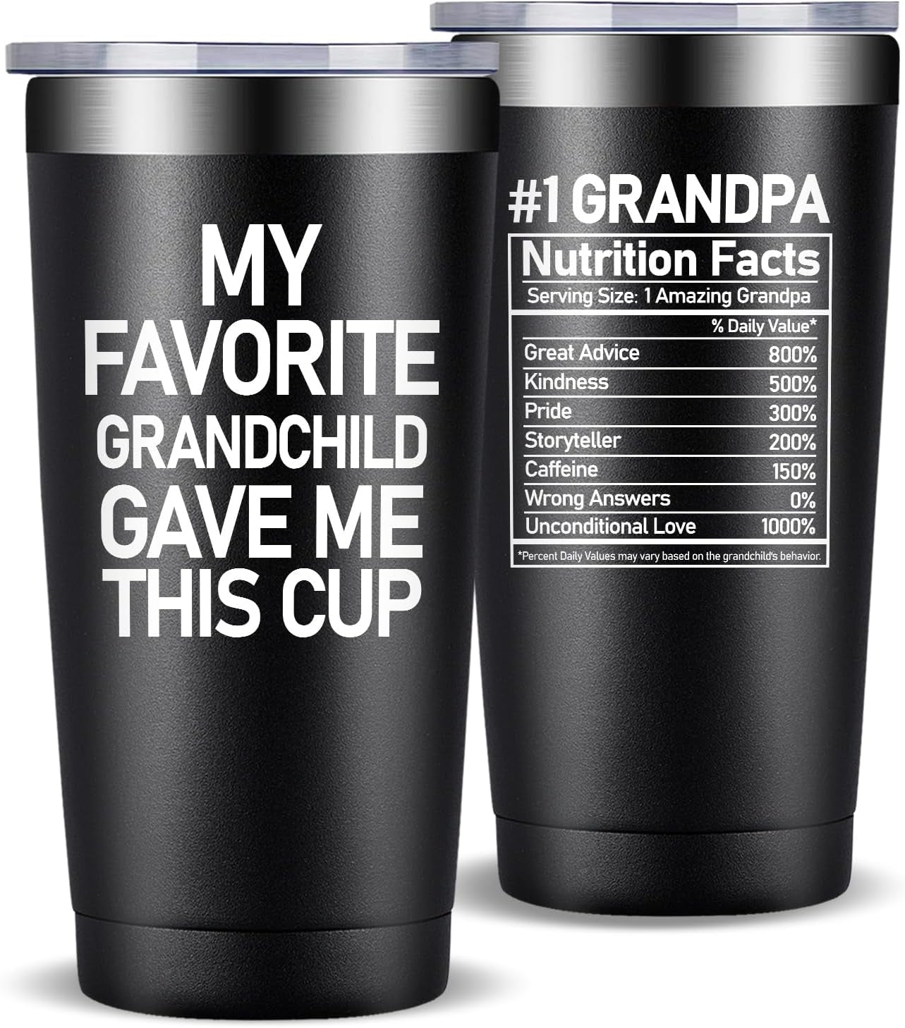 Gifts for Grandpa - Grandpa Gifts from Granddaughter, Grandson - Father'S Day Christmas Birthday Gift for Grandpas - Tumbler Cup