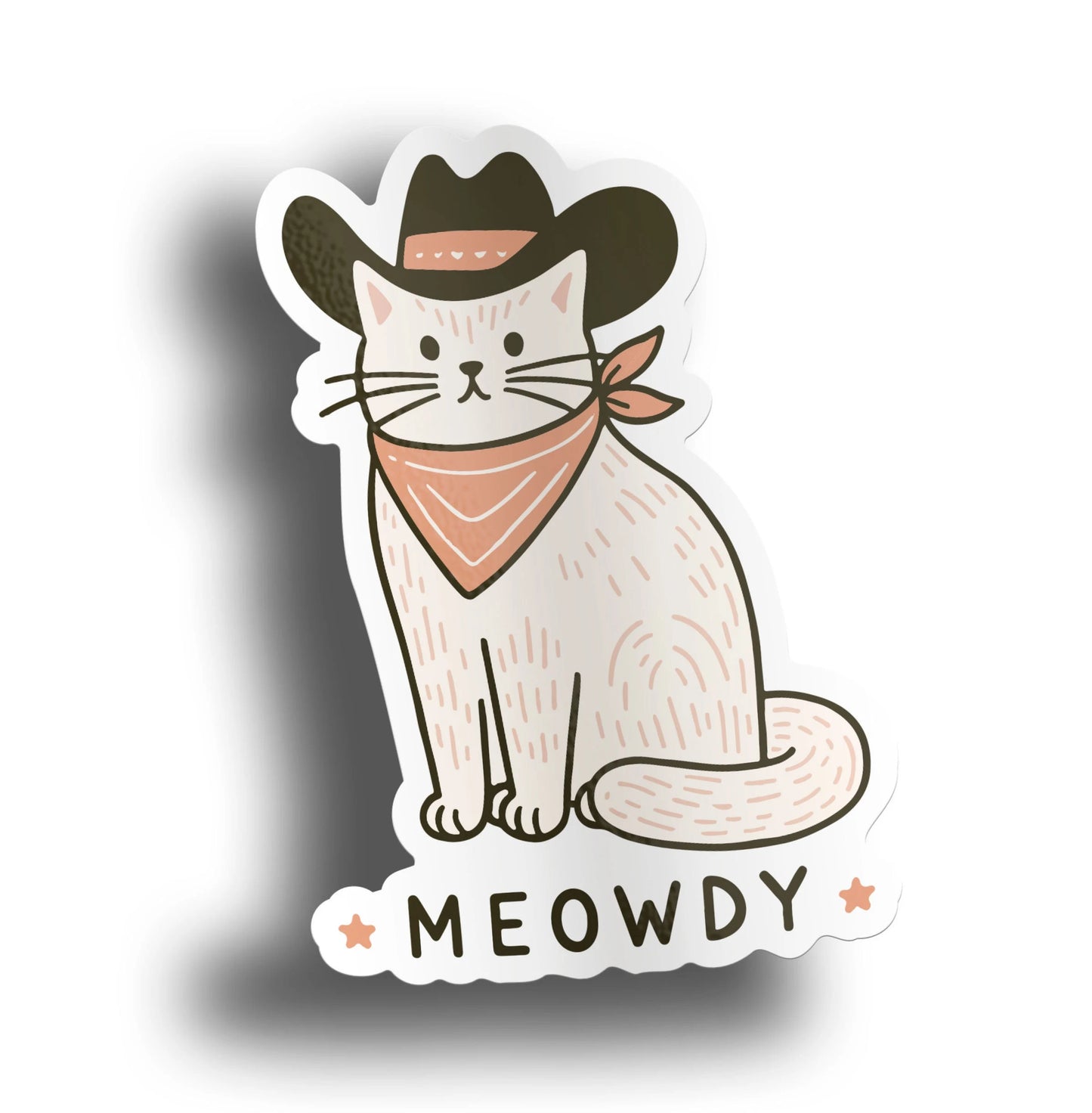 Meowdy Sticker | Laptop Sticker | Water Bottle Sticker | Journal Sticker | Vinyl Sticker | Funny Sticker | Meme Sticker