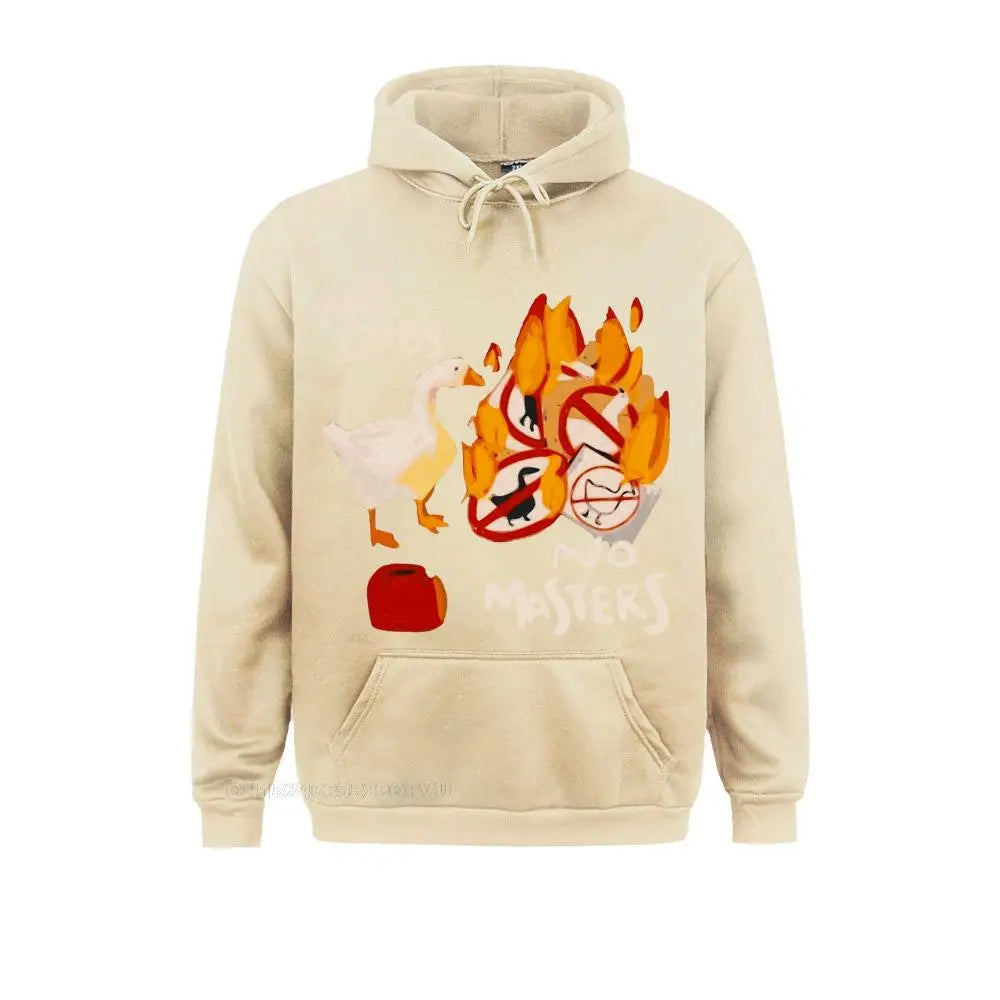 Men'S Harajuku Pullover Hoodie Untitled Goose Game No God No Meme Funny Pullover Hoodie Camisas Pullover Hoodie Crew Neck