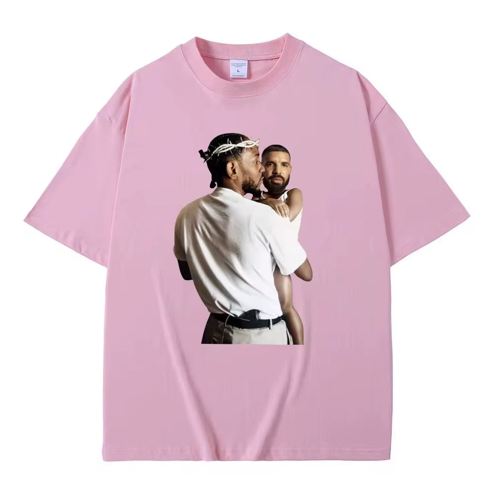 Streetwear Rapper Kendrick Lamar Drake Funny Meme T Shirt Mr Morale the Big Steppers Tee Men Women Hip Hop Casual Oversized Top