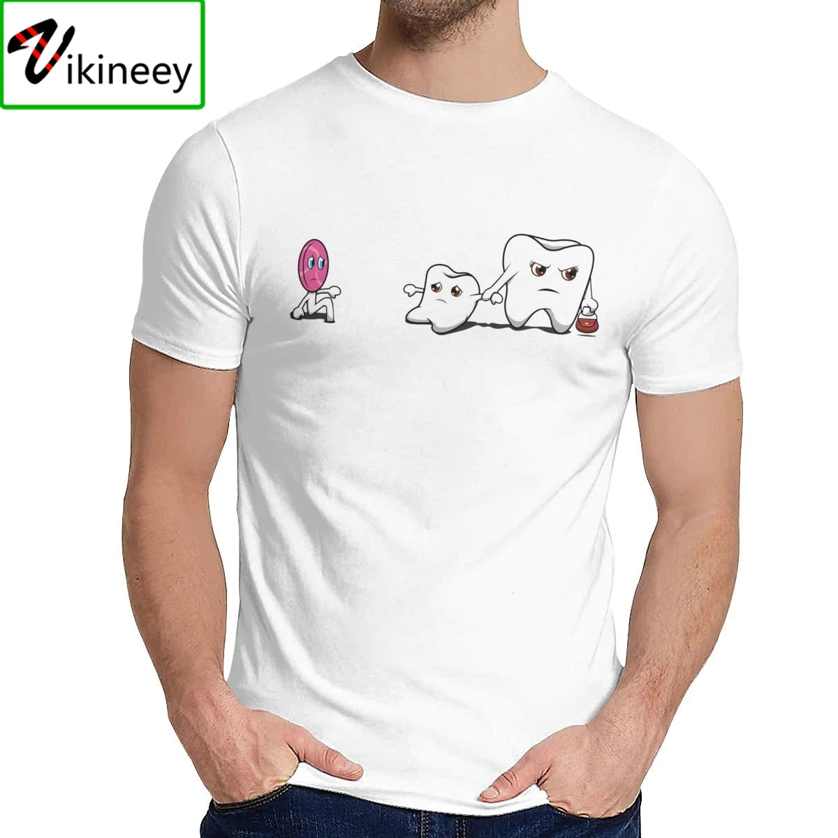 Leisure Man T Shirt Funny Dentist Dental Tooth Dentistry Meme Drawing Great Summer O-Neck Retro Tee Shirt Mens
