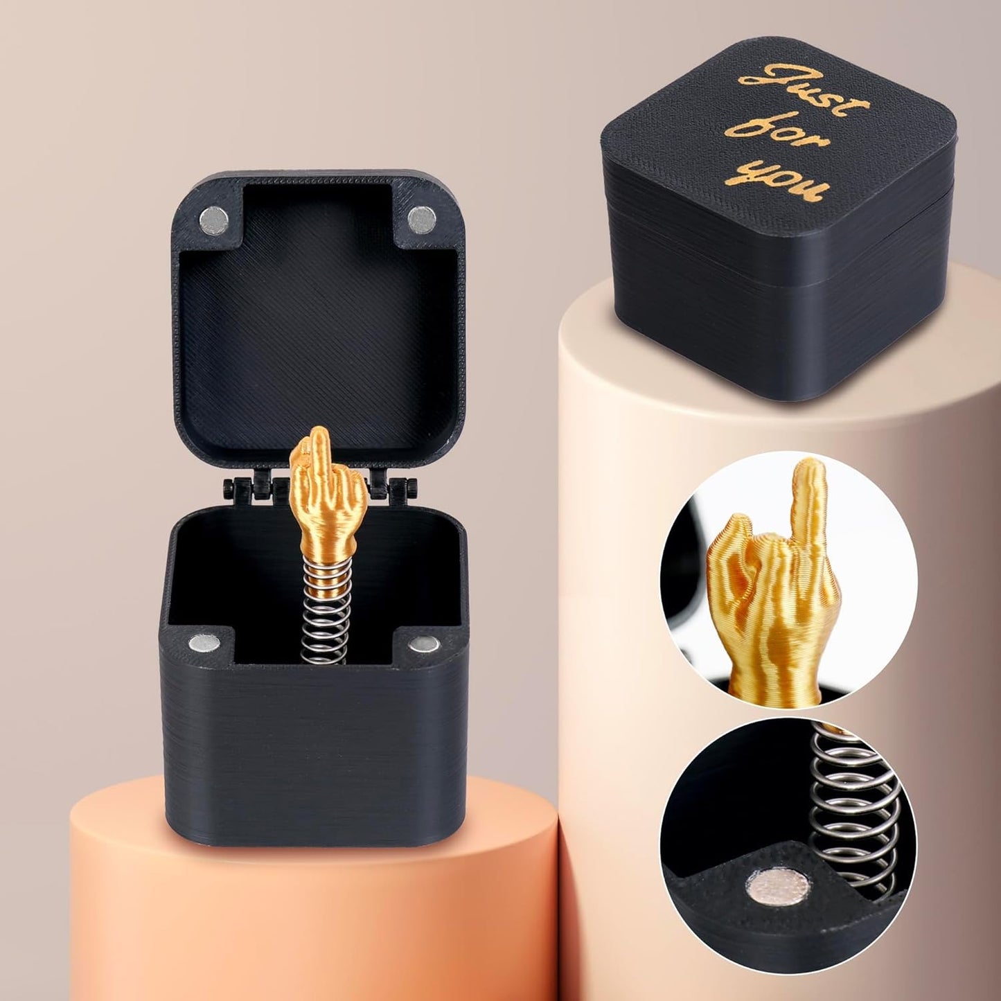 Middle Finger in a Box, Surprise Spoof Prank Gag Gifts for 1Pack