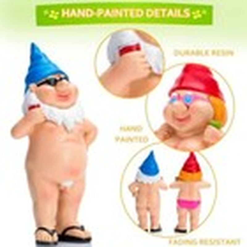 Gag Gifts Garden Gnomes Outdoor Funny Gifts Garden Gnomes Statues 4.7 Inch