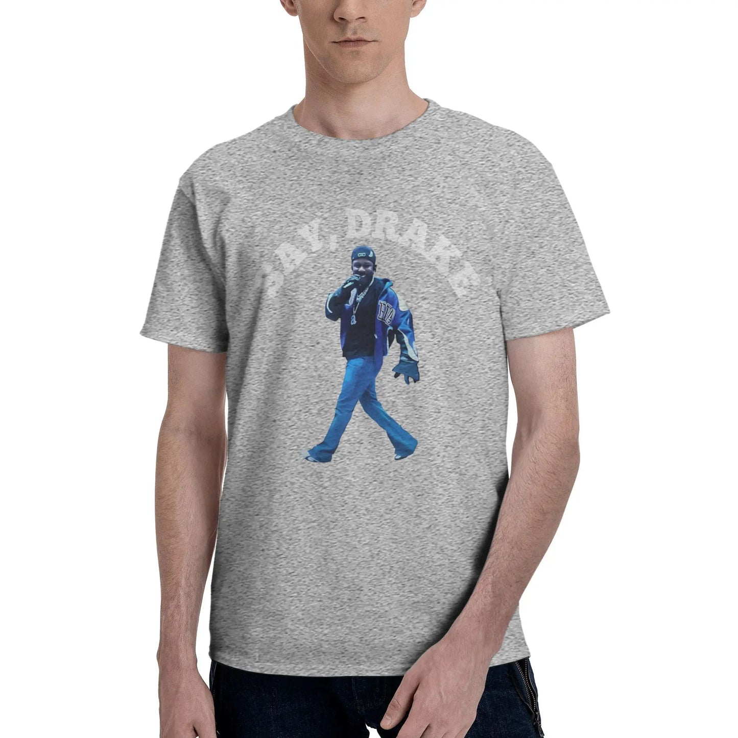 Rapper Kendrick Lamar Say Drake Meme Men T Shirt Vintage Tees Short Sleeve Crew Neck T-Shirt Cotton Printed Clothes
