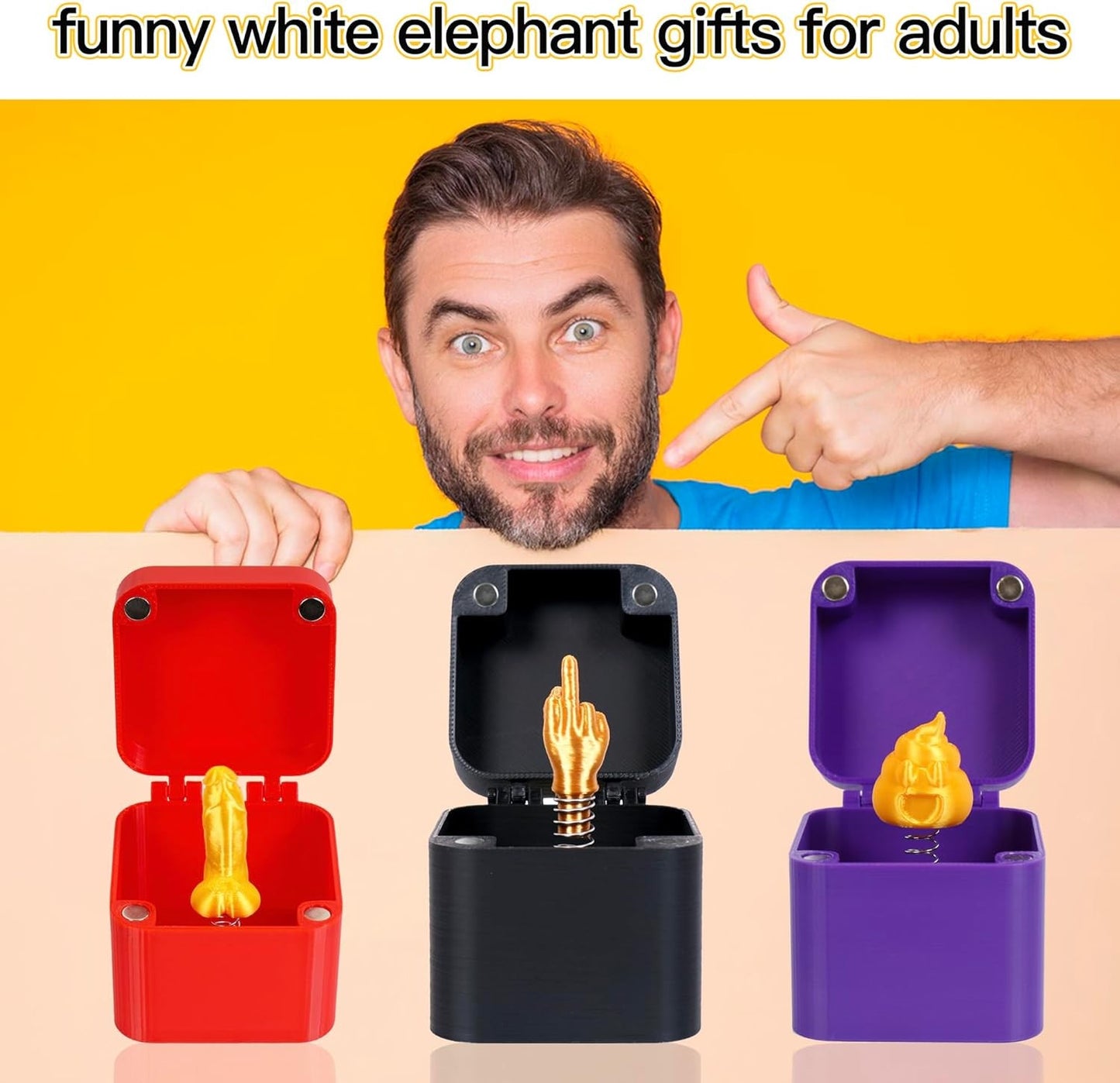 Middle Finger in a Box, Surprise Spoof Prank Gag Gifts for 1Pack
