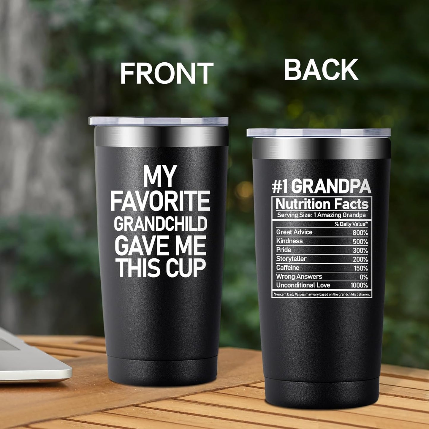 Gifts for Grandpa - Grandpa Gifts from Granddaughter, Grandson - Father'S Day Christmas Birthday Gift for Grandpas - Tumbler Cup