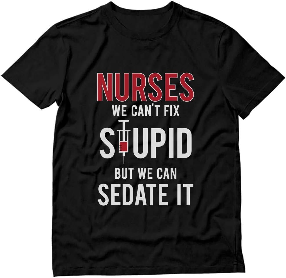 Funny Nurse Shirt for Women - ICU RN Gift Tee for Nursing Students, Hospital Staff or Nurses Week