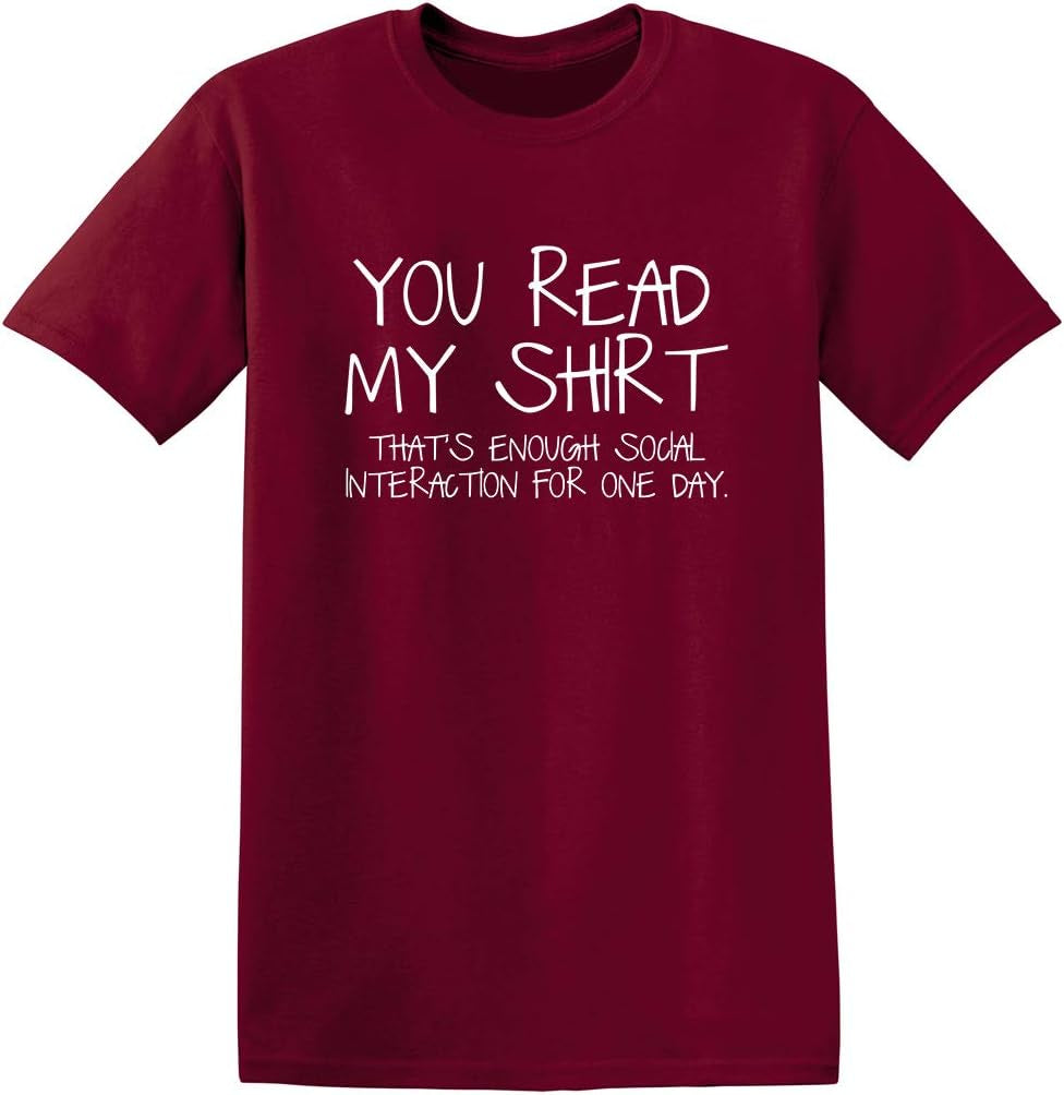You Read My Shirt Thats Enough Graphic Novelty Sarcastic Funny T Shirt