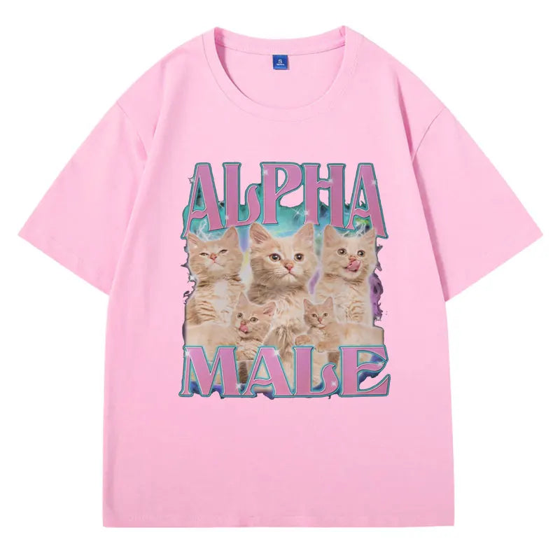 Alpha Male T-Shirt Guy Best Friend Gift Tshirts Summer Fashion Funny Meme Graphic T Shirt Short Sleeve Oversized Unisex Tshirts