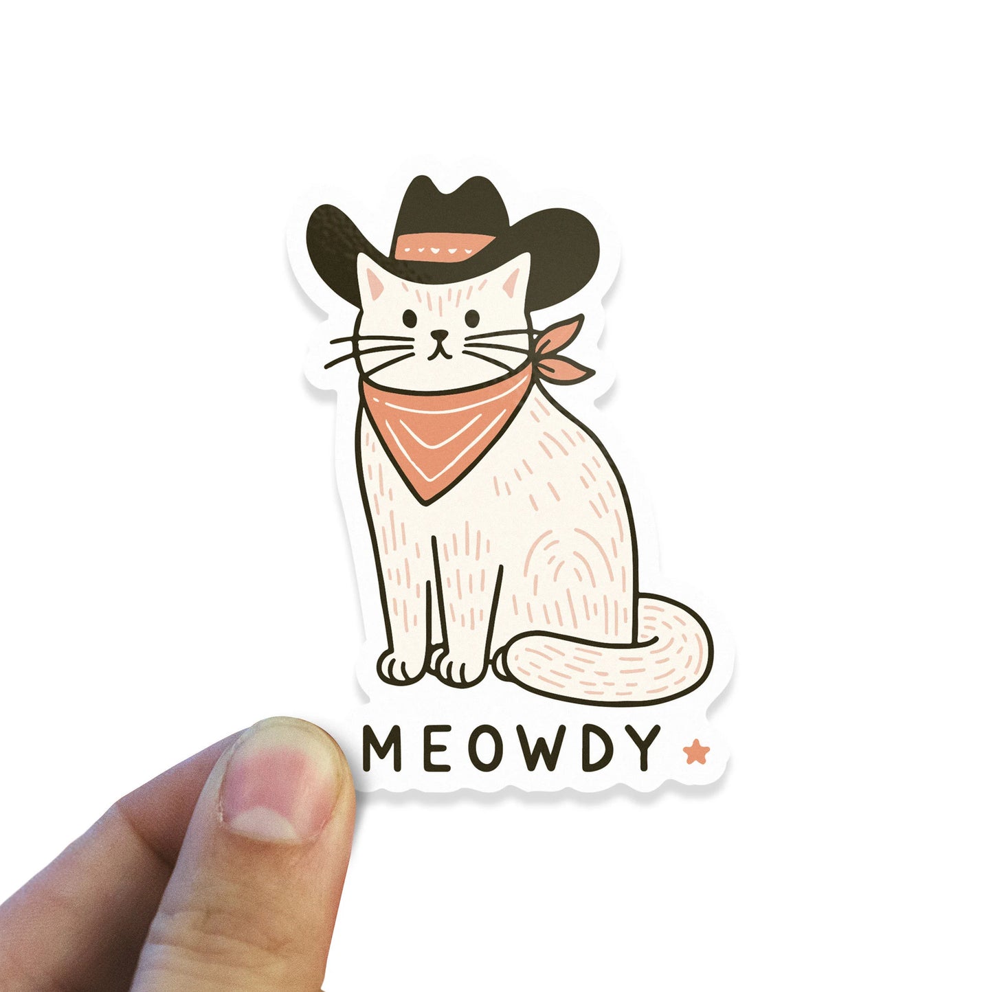 Meowdy Sticker | Laptop Sticker | Water Bottle Sticker | Journal Sticker | Vinyl Sticker | Funny Sticker | Meme Sticker