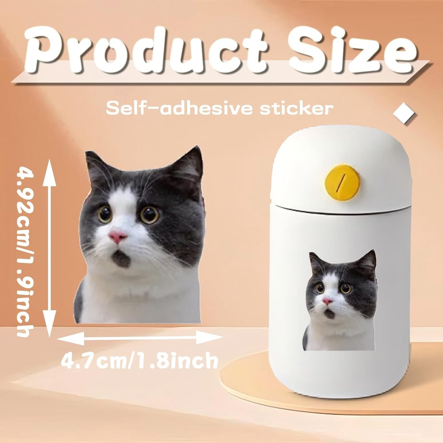 100 Pcs Funny Cat Stickers Cute Meme Sticker for Adults Teens Red