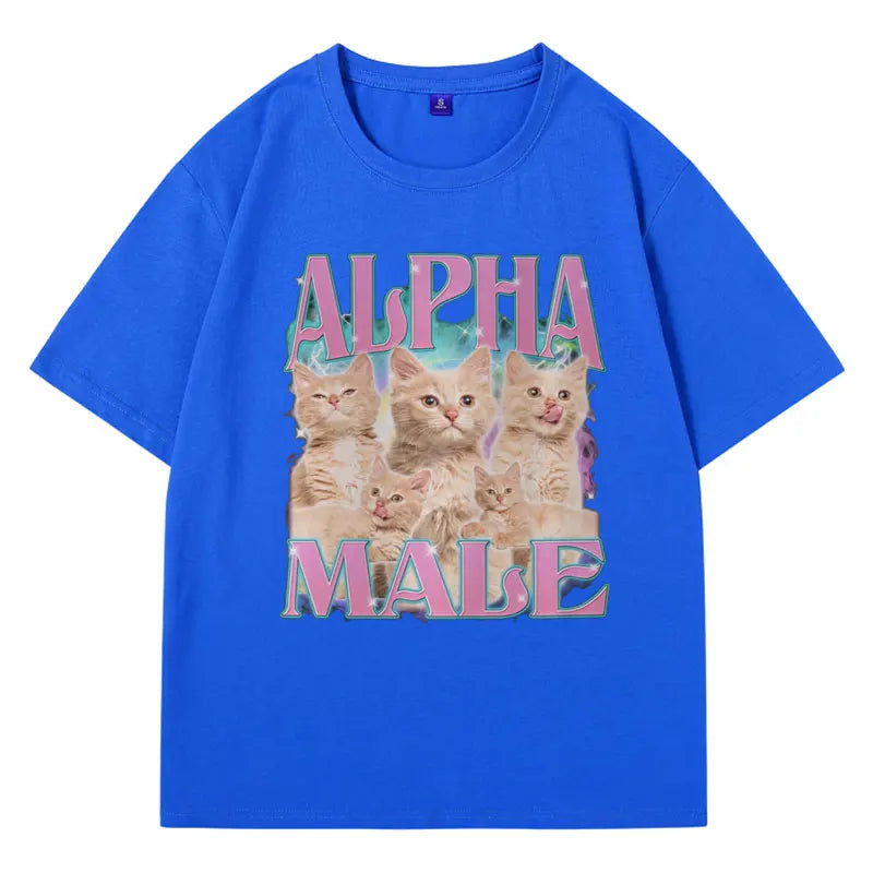 Alpha Male T-Shirt Guy Best Friend Gift Tshirts Summer Fashion Funny Meme Graphic T Shirt Short Sleeve Oversized Unisex Tshirts