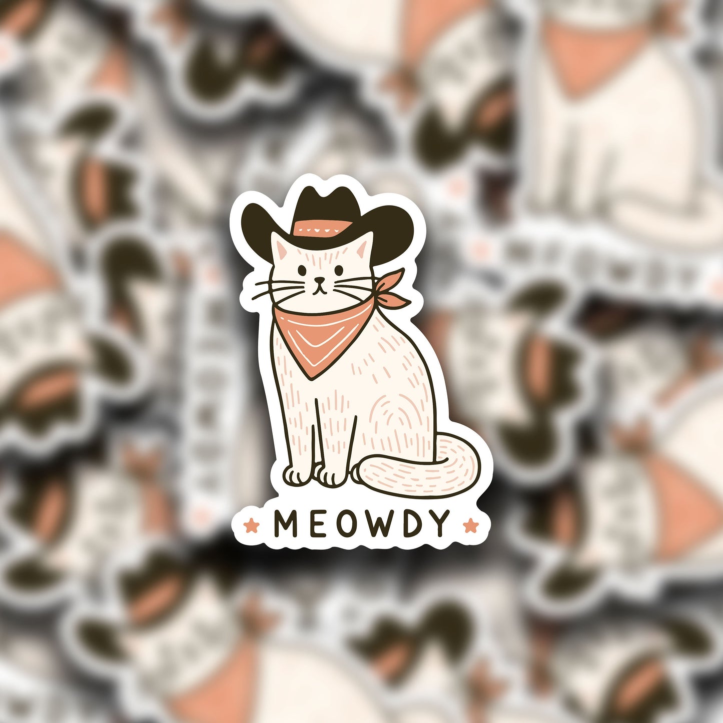 Meowdy Sticker | Laptop Sticker | Water Bottle Sticker | Journal Sticker | Vinyl Sticker | Funny Sticker | Meme Sticker