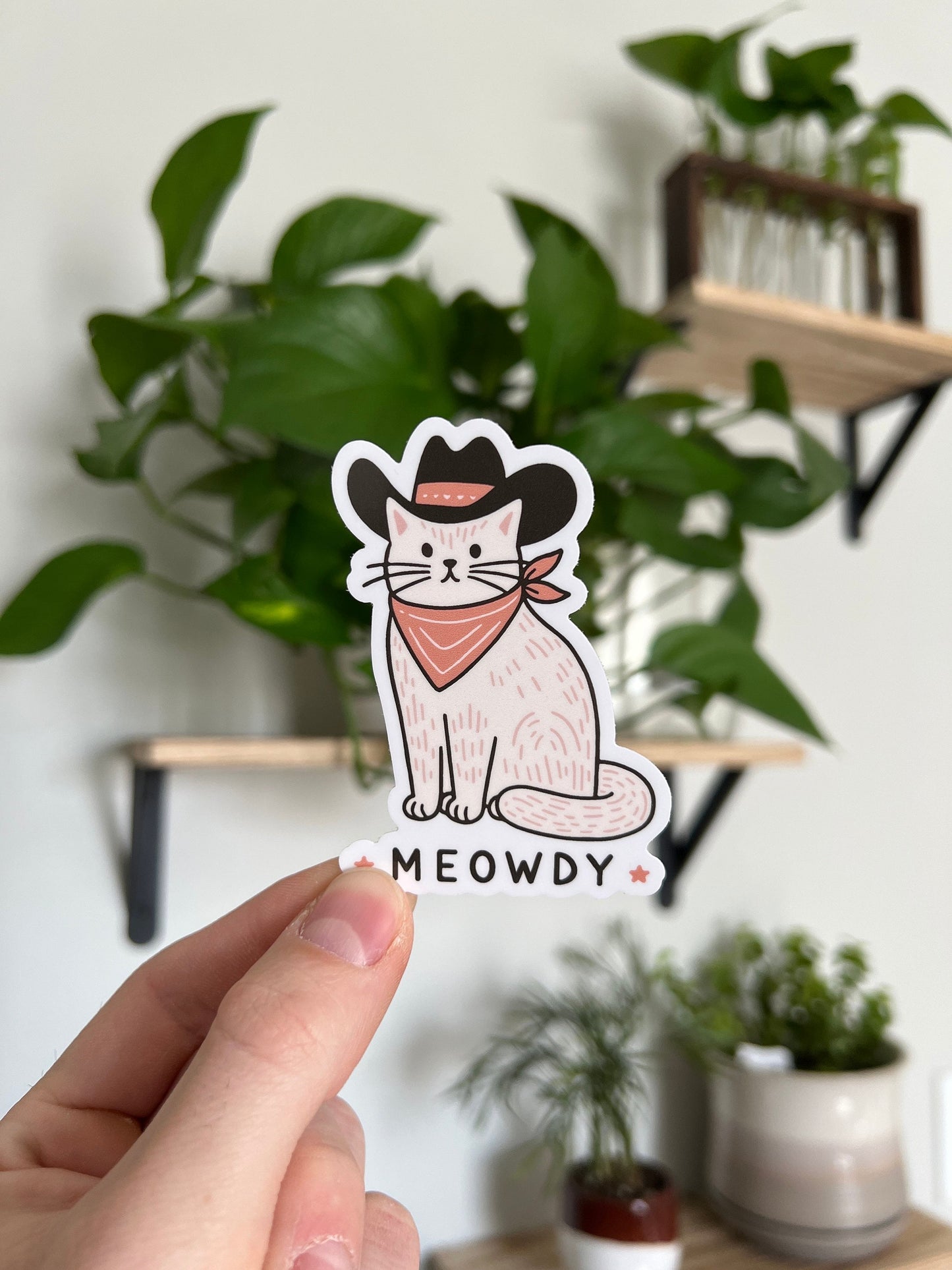 Meowdy Sticker | Laptop Sticker | Water Bottle Sticker | Journal Sticker | Vinyl Sticker | Funny Sticker | Meme Sticker
