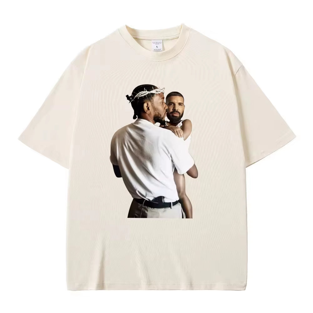 Streetwear Rapper Kendrick Lamar Drake Funny Meme T Shirt Mr Morale the Big Steppers Tee Men Women Hip Hop Casual Oversized Top