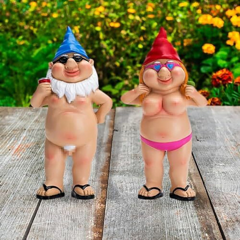 Gag Gifts Garden Gnomes Outdoor Funny Gifts Garden Gnomes Statues 4.7 Inch