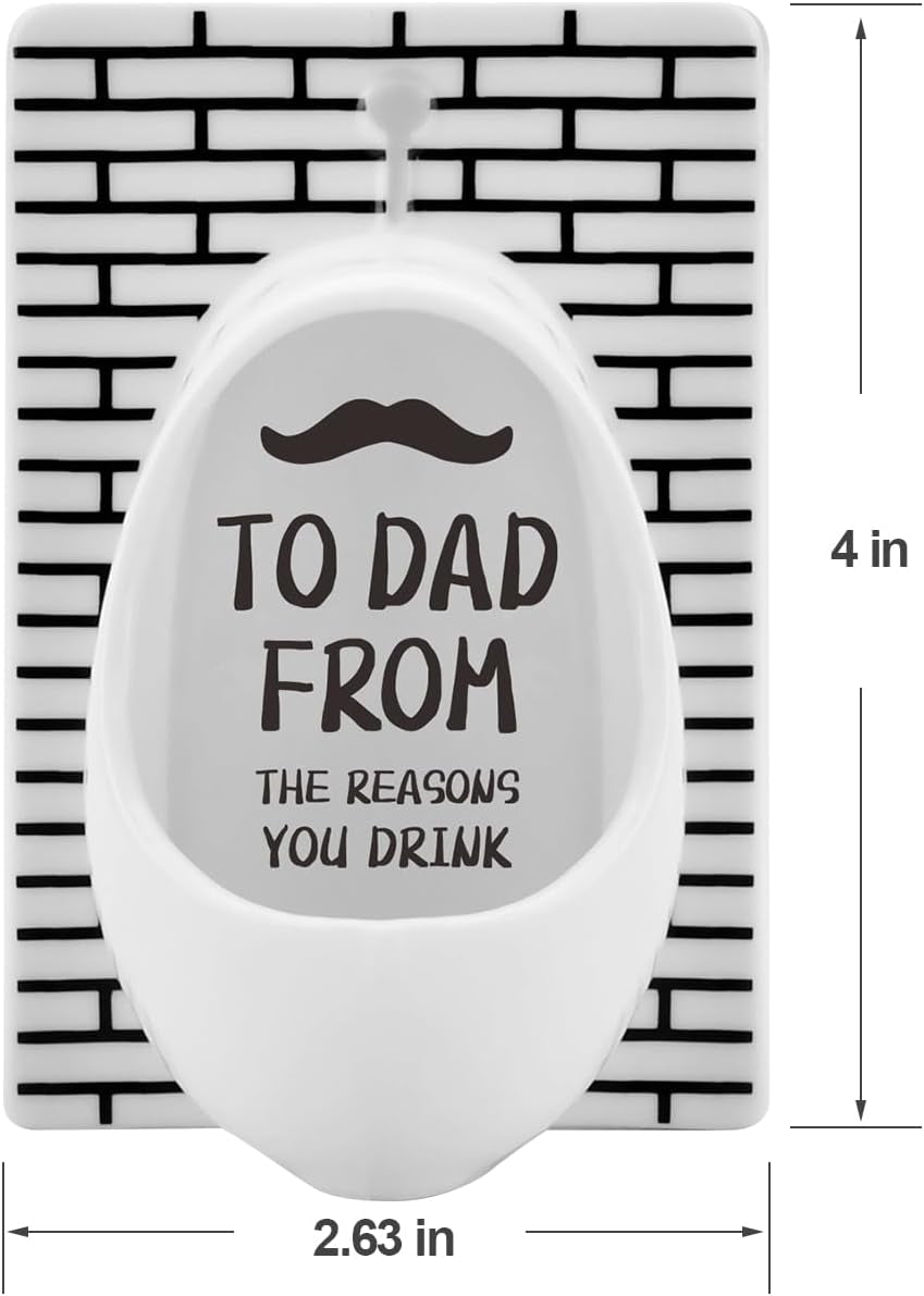 Fathers Day Dad Gifts from Daughter Son Gifts for Men Urinal Shot Glasses Set Of