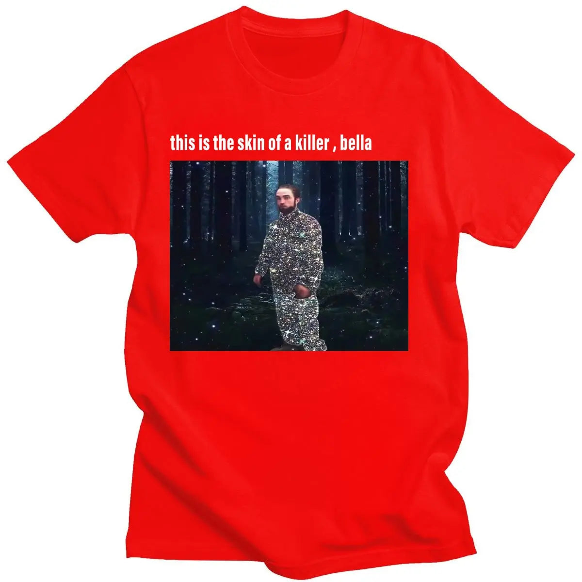 Funny Robert Pattinson Standing Meme T Shirt for Men Pure Cotton Tee Tops Vintage Rob Tshirt Short Sleeve Novelty T-Shirt