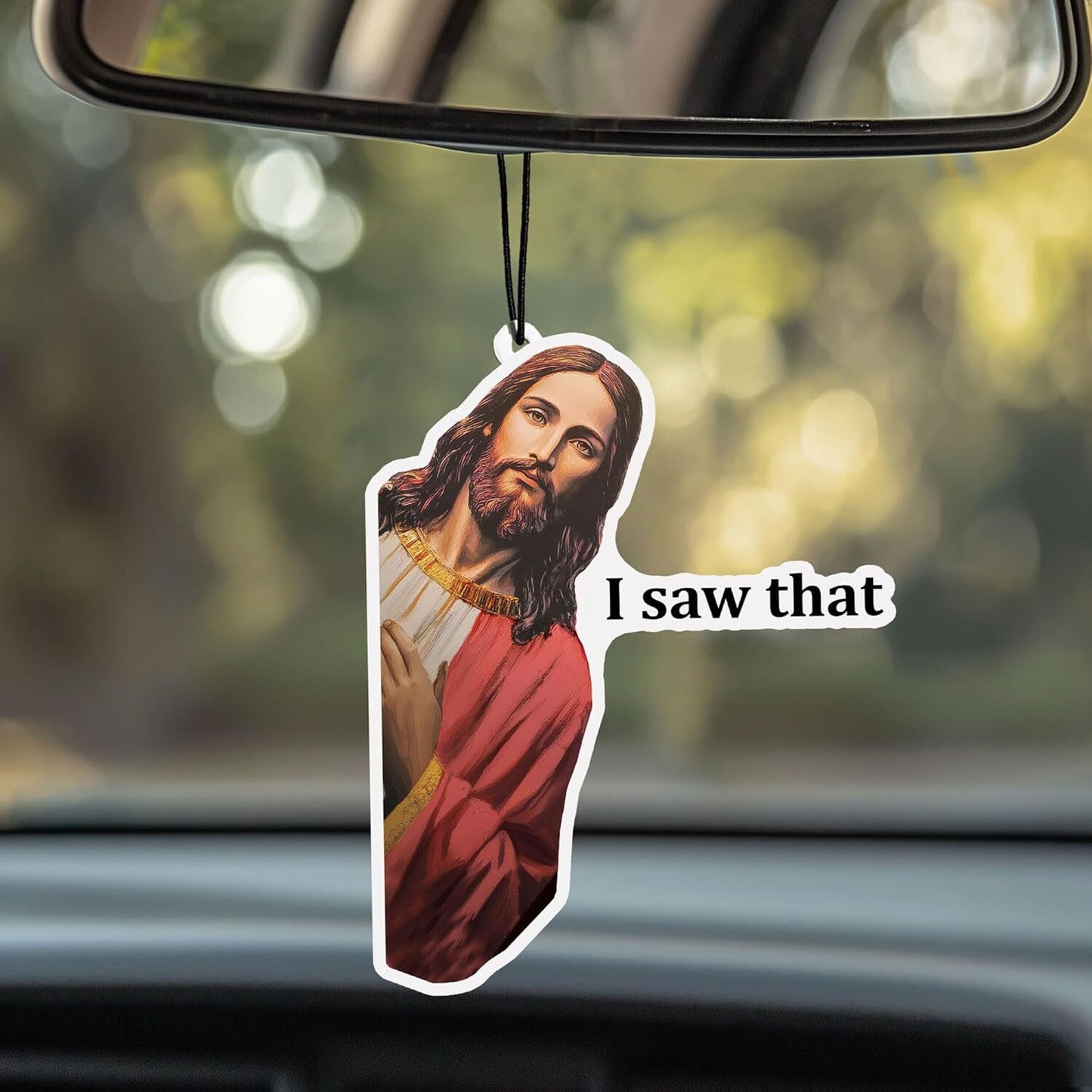 Jesus I Saw That Car Air Freshener, Christian Gift for Her Him, Funny Jesus Meme