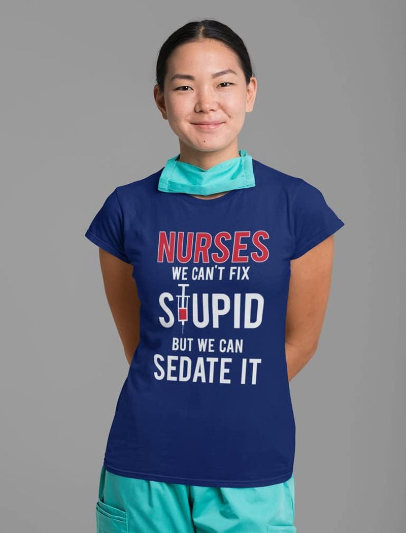 Funny Nurse Shirt for Women - ICU RN Gift Tee for Nursing Students, Hospital Staff or Nurses Week