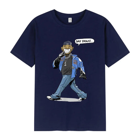 Kendrick Lamar Say Drake Funny Meme T Shirts Men'S Women Fashion Hip Hop Oversized T Shirt Summer Casual Cotton Loose T-Shirts
