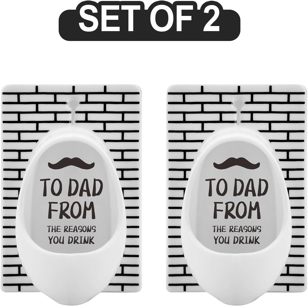 Fathers Day Dad Gifts from Daughter Son Gifts for Men Urinal Shot Glasses Set Of
