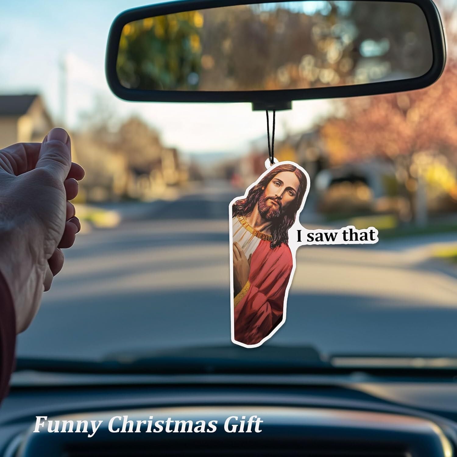 Jesus I Saw That Car Air Freshener, Christian Gift for Her Him, Funny Jesus Meme