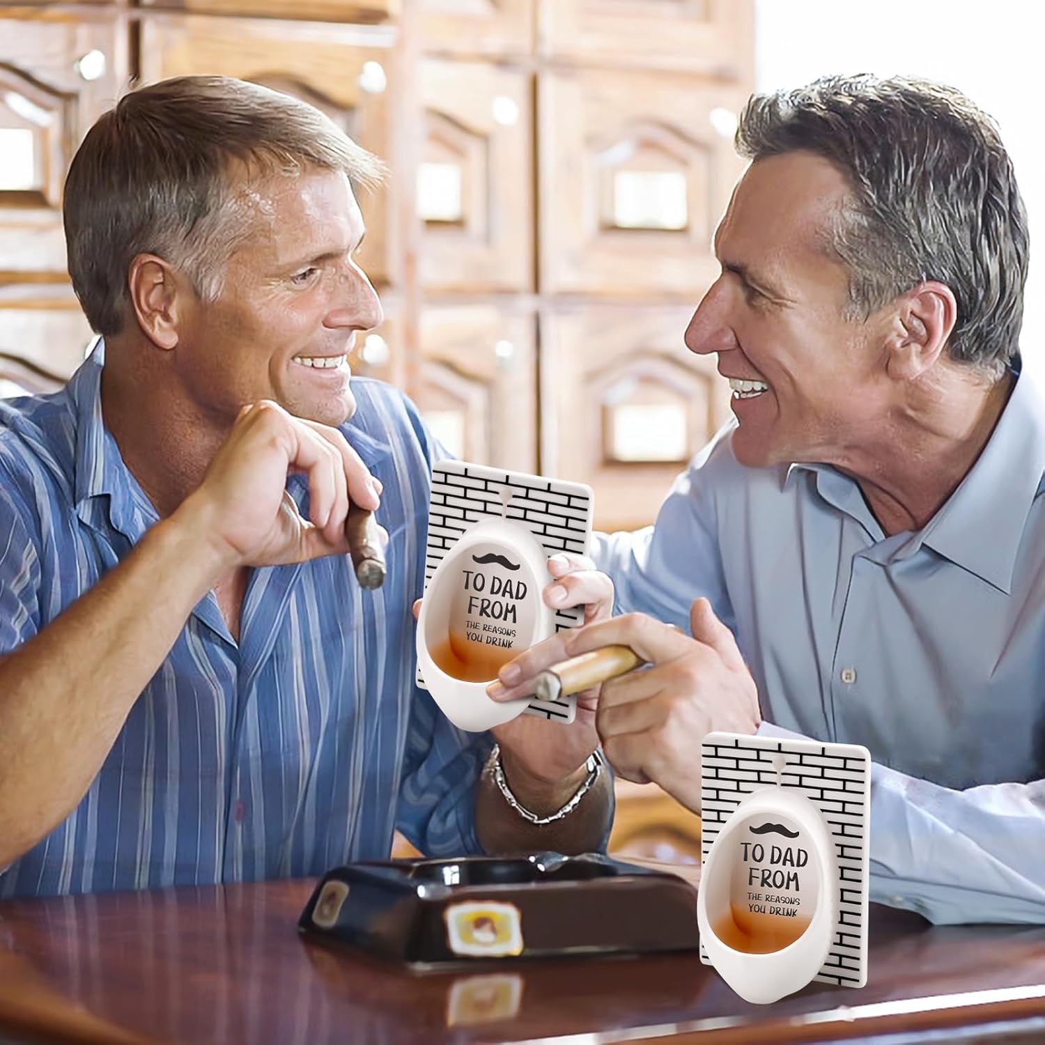 Fathers Day Dad Gifts from Daughter Son Gifts for Men Urinal Shot Glasses Set Of