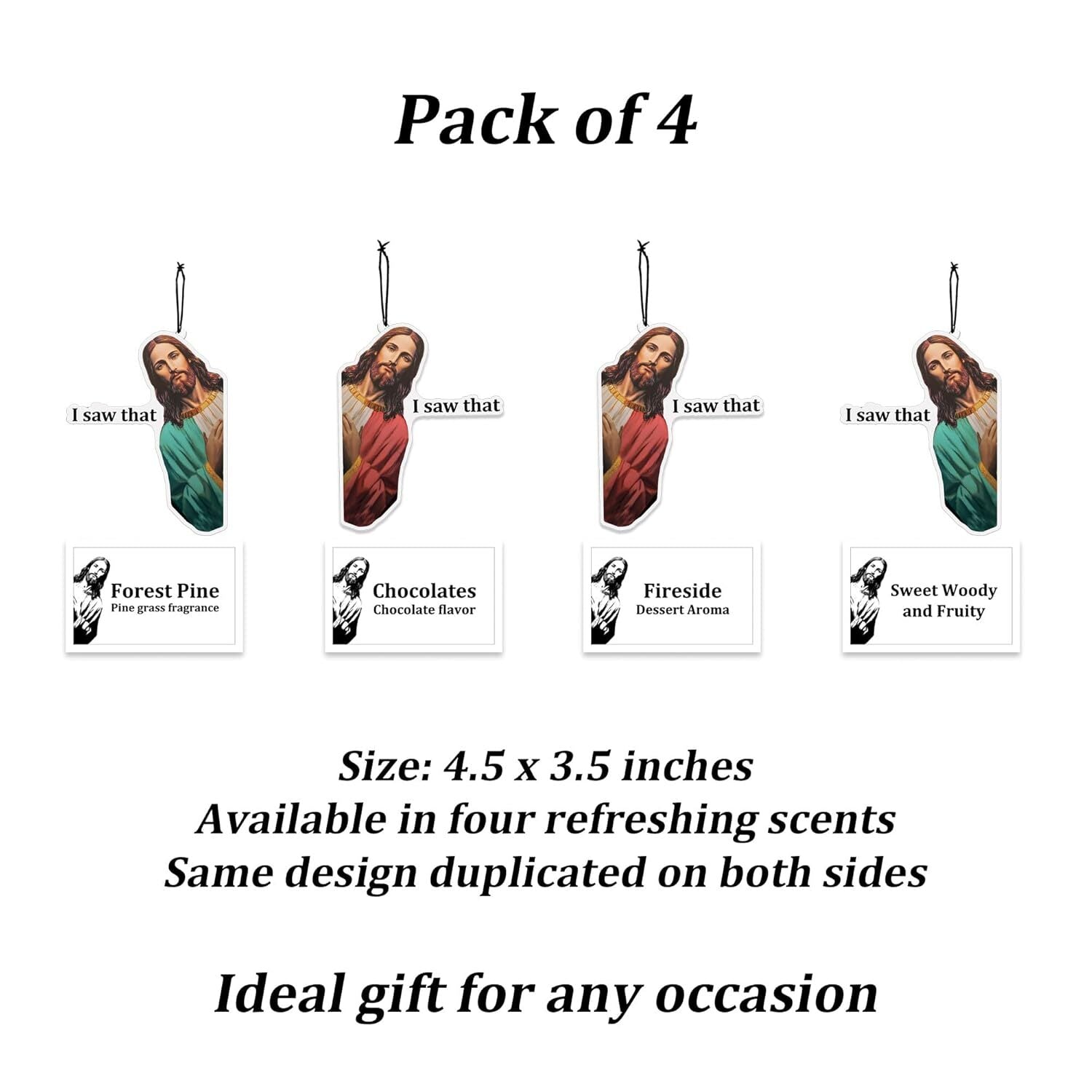 Jesus I Saw That Car Air Freshener, Christian Gift for Her Him, Funny Jesus Meme