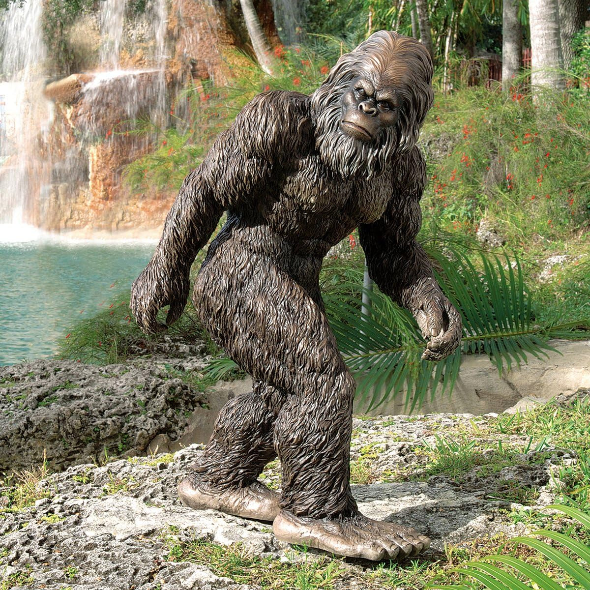 Bigfoot the Yei Indoor/Outdoor Garden Statue Cryptid Sculpture, Large, 28 Inch Tall, Cast Stone Resin, Brown Finish