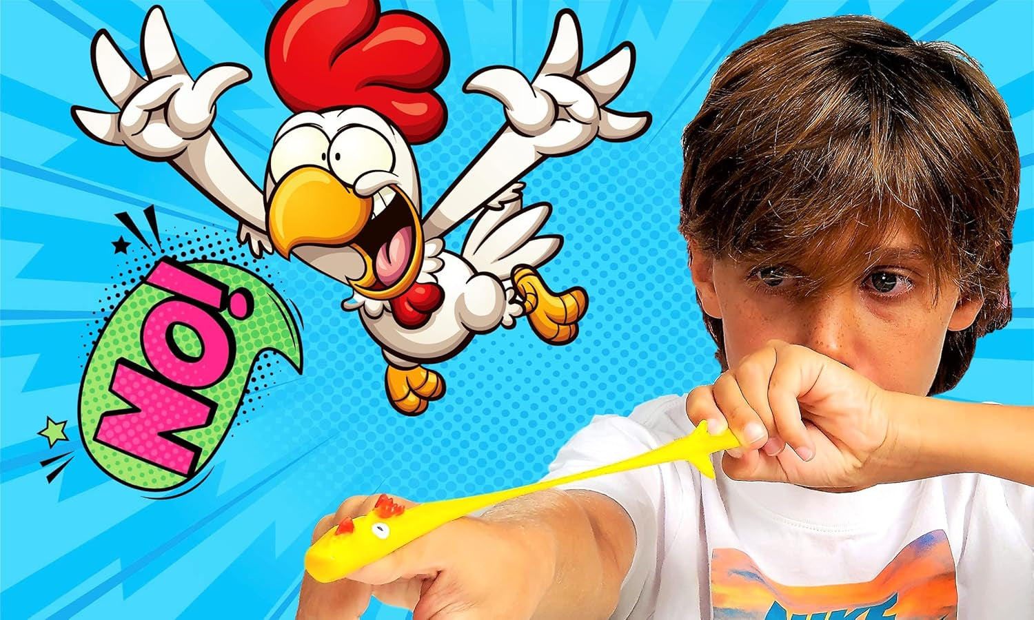 Mini Rubber Chicken Slingshot for Kids (24 Pack, 2 Units Each) Stretchy Finger Slingshot Toys. Funny Gag Gifts, Bulk Party Favors & Stocking Stuffers for Teens. 426-24P