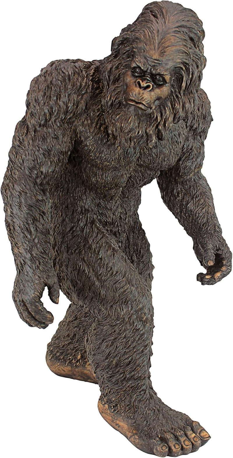 Bigfoot the Yei Indoor/Outdoor Garden Statue Cryptid Sculpture, Large, 28 Inch Tall, Cast Stone Resin, Brown Finish